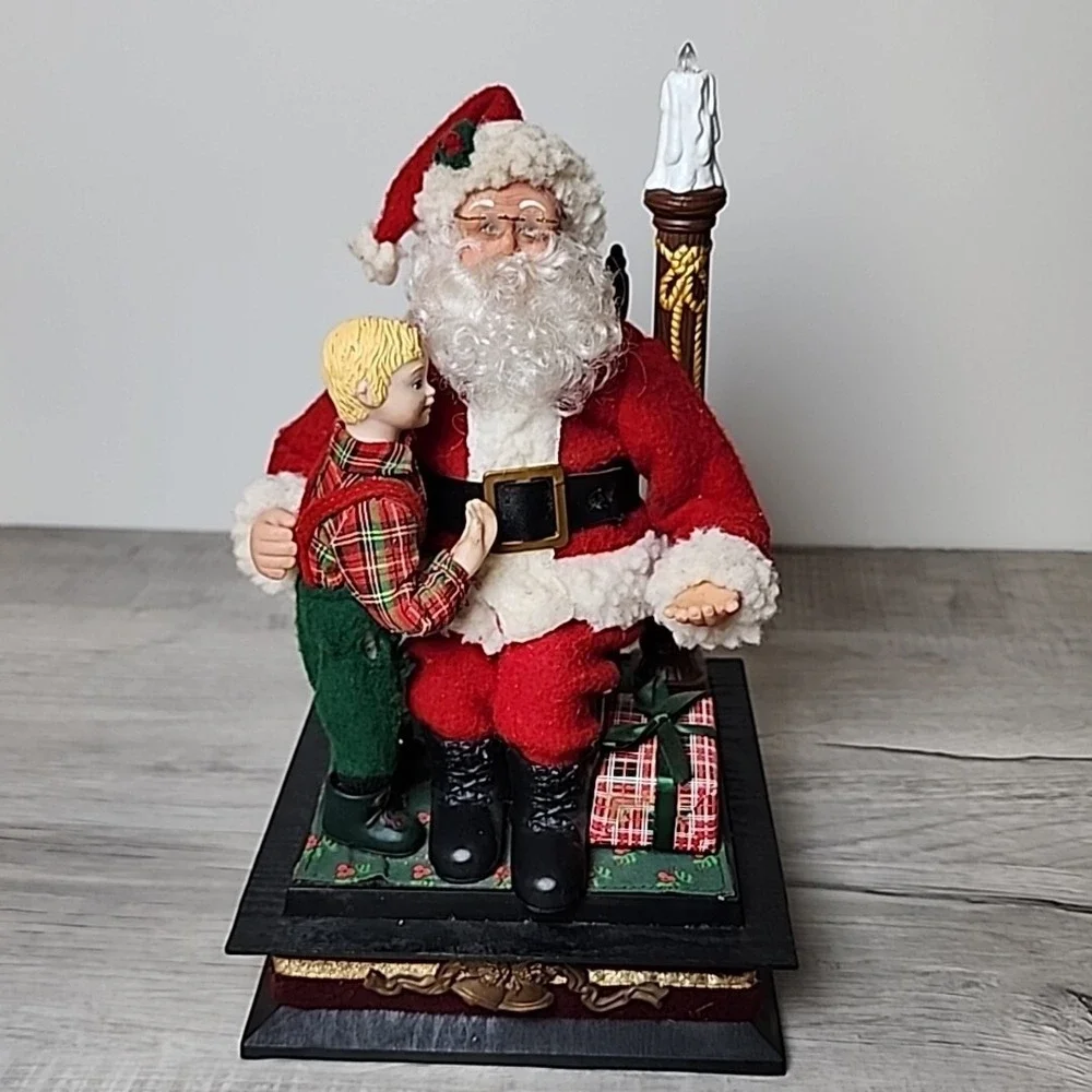 Vintage 1993 Musical Santa Boy Light Christmas List Holiday Creations Tested